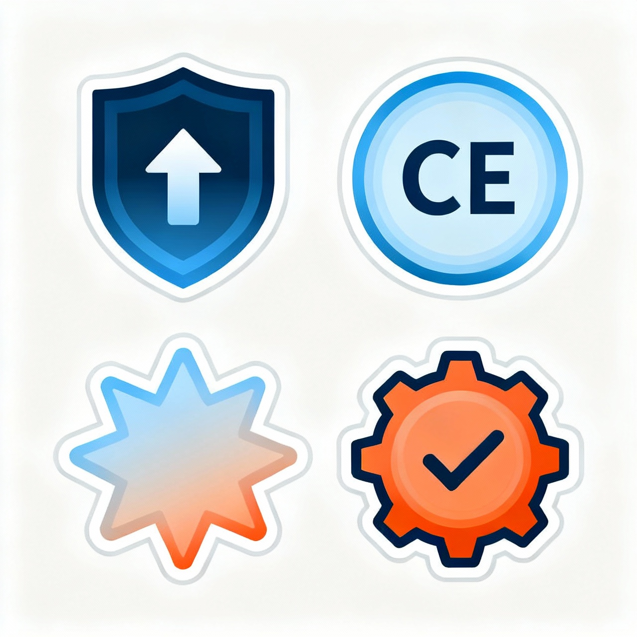 Illustration d'icônes de badges de conformité