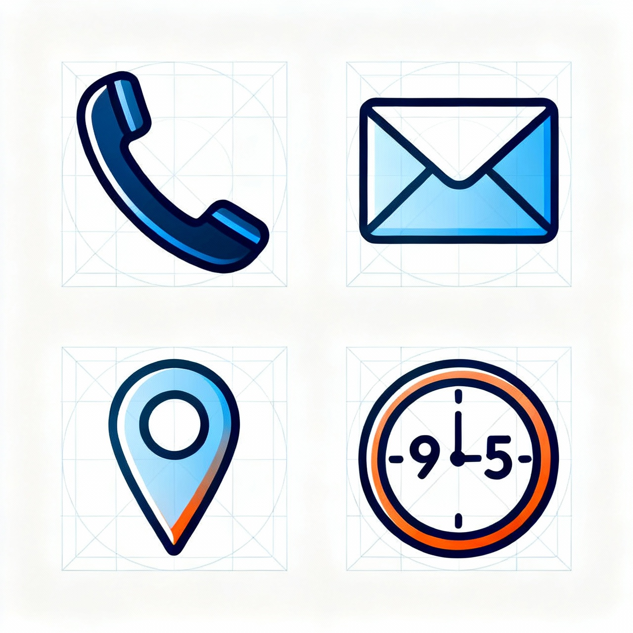 Illustration d'icônes de contact